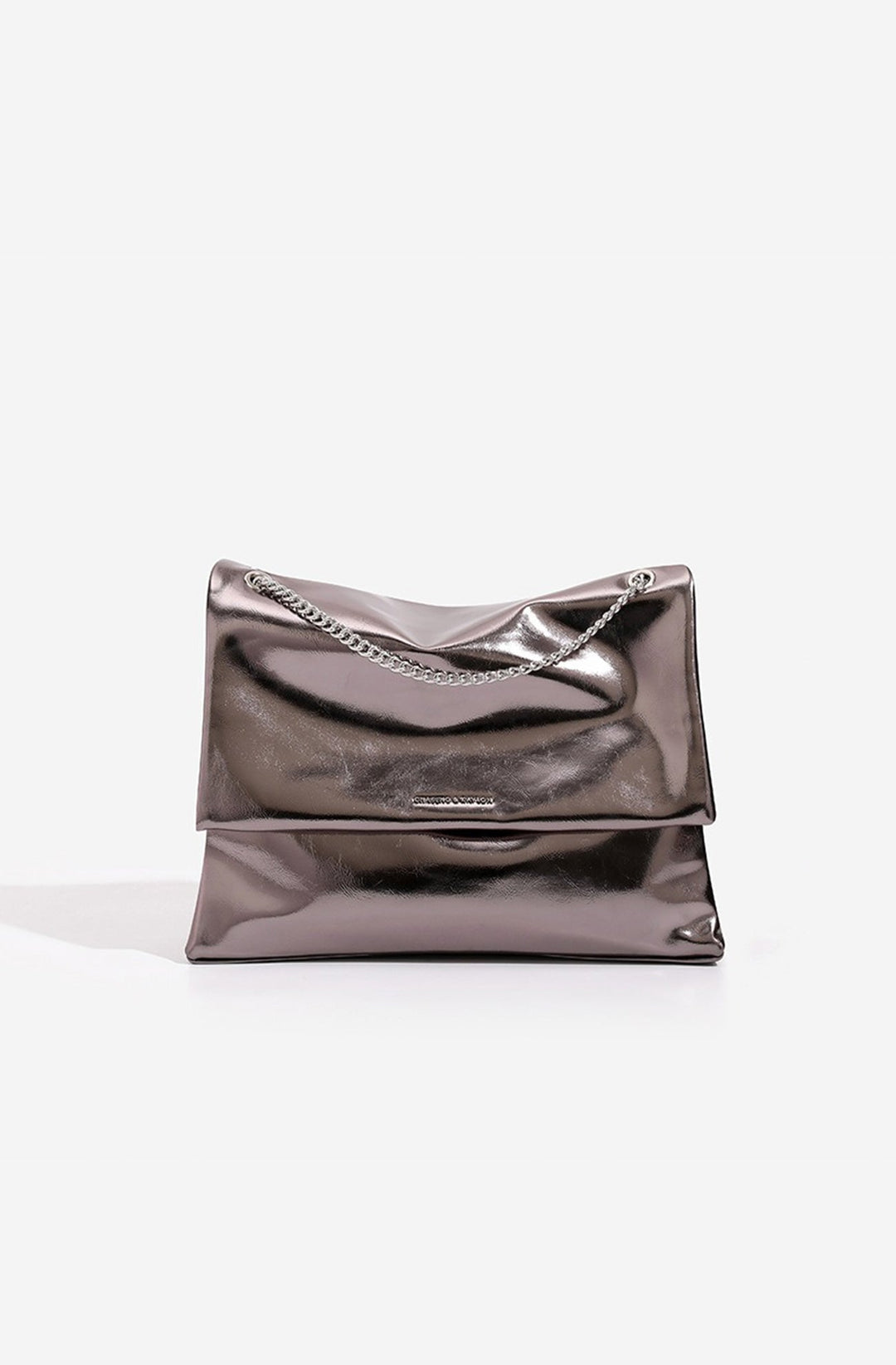 Sac à bandoulière pour femme avec rabat et chaîne en métal