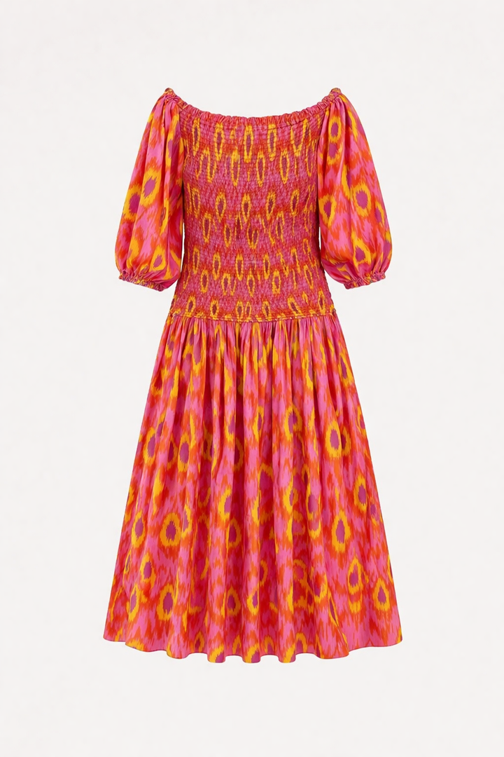 Robe longue à volants et épaules pour femmes - Anna