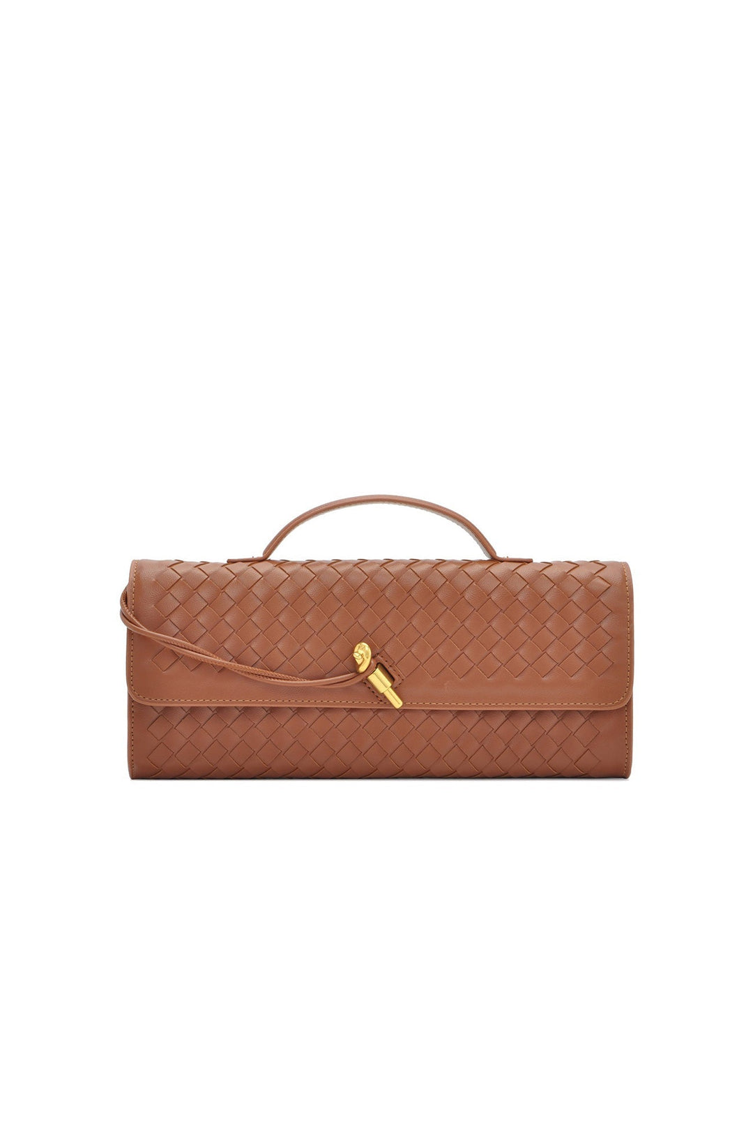 Sac baguette pour femme avec texture tissée et bandoulière réglable
