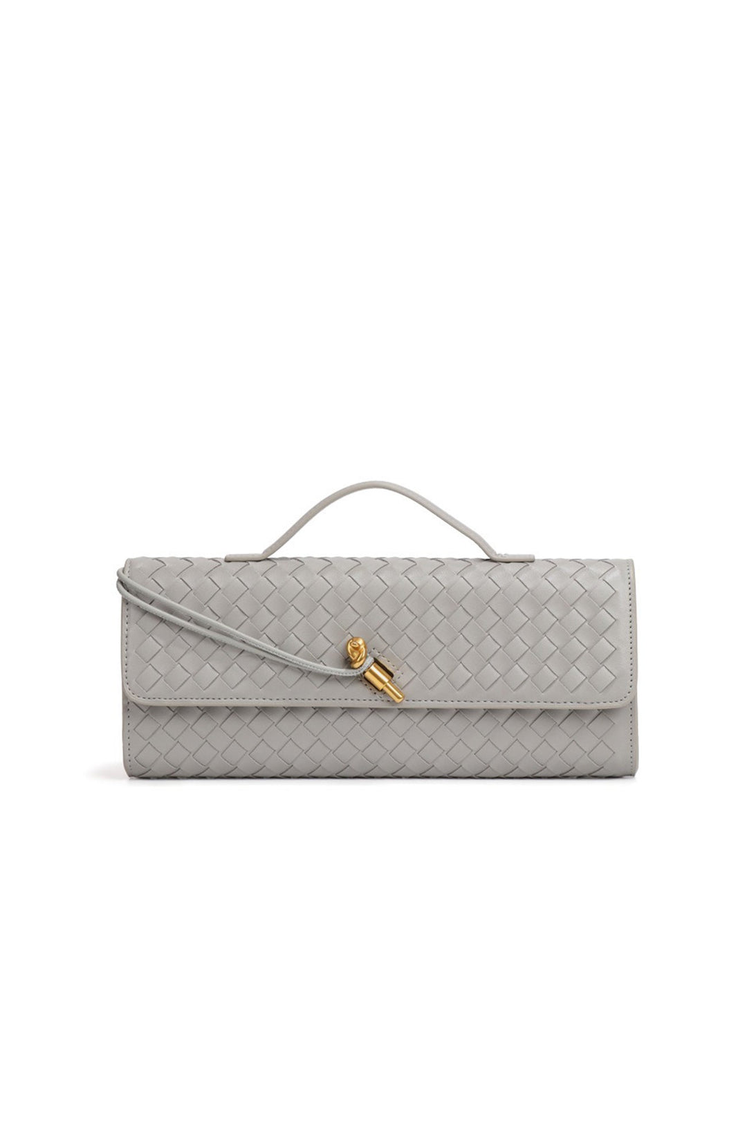 Sac baguette pour femme avec texture tissée et bandoulière réglable