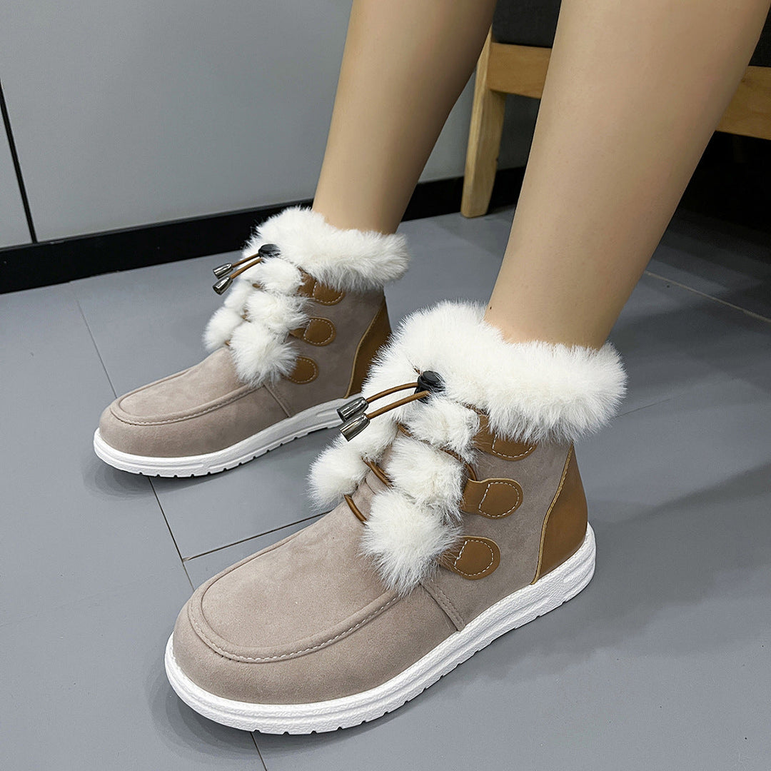 Bottines d'hiver pour femmes avec finition en peluche - Yseline