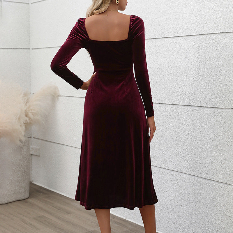 Robe effet velours doux pour femme - Ysaline