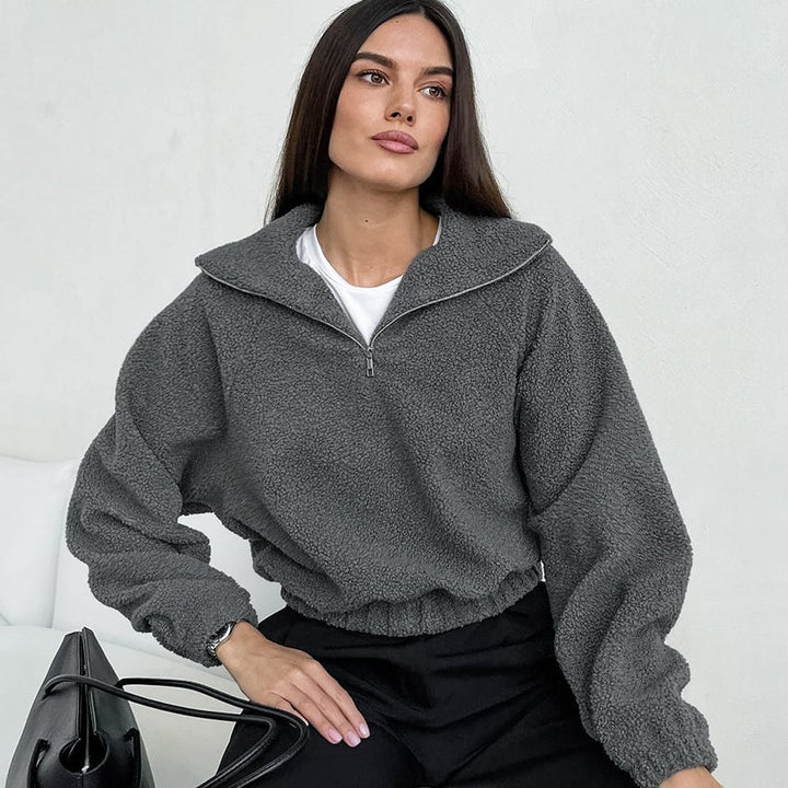 Veste texturée en peluche pour femme - Ervaya