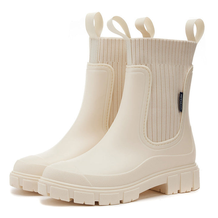 Bottes de pluie imperméables pour femmes avec semelles surélevées fonctionnelles - Elske