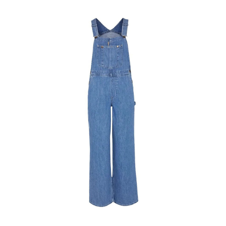 Combinaison en denim à coupe large et droite pour femme - Shirley