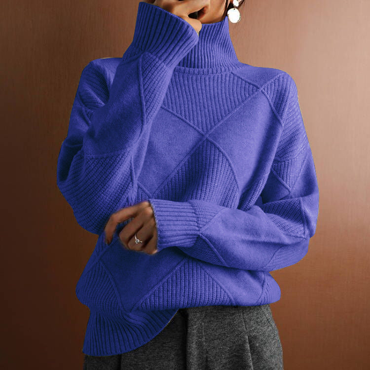 Pull ample à col roulé en tricot pour femmes - Yrsa