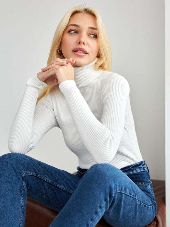 Pull à col roulé à manches longues pour femme - Inga