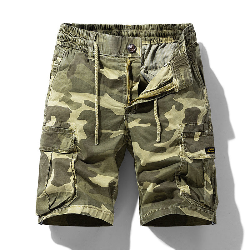 Short cargo camouflage avec poches latérales pour hommes - Carson