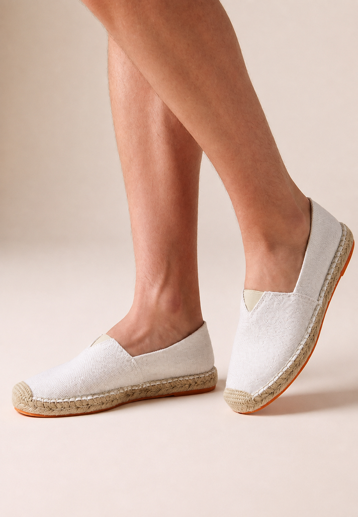 Espadrilles pour homme à enfiler, en jute, semelle tressée - John