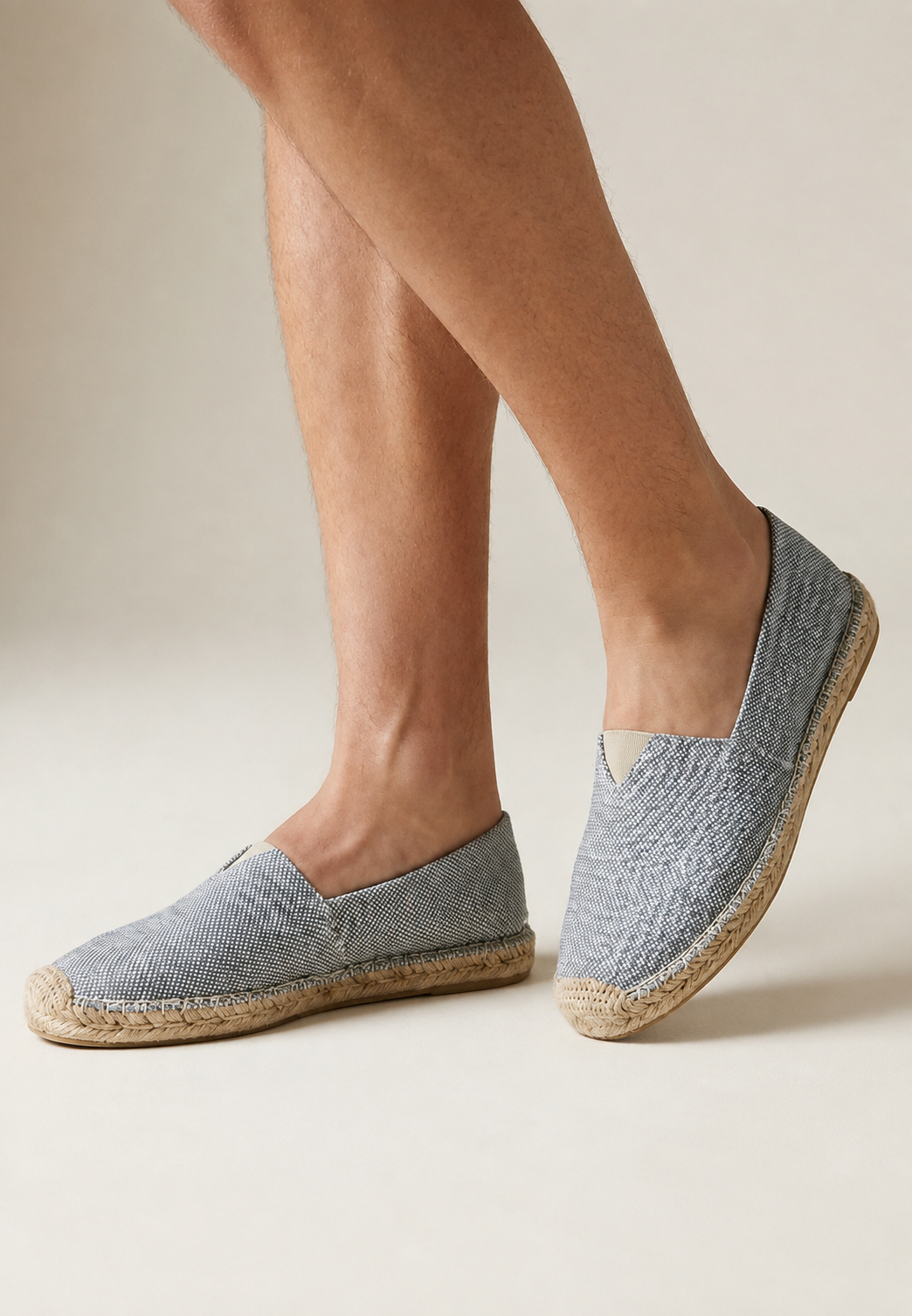 Espadrilles pour homme à enfiler, en jute, semelle tressée - John