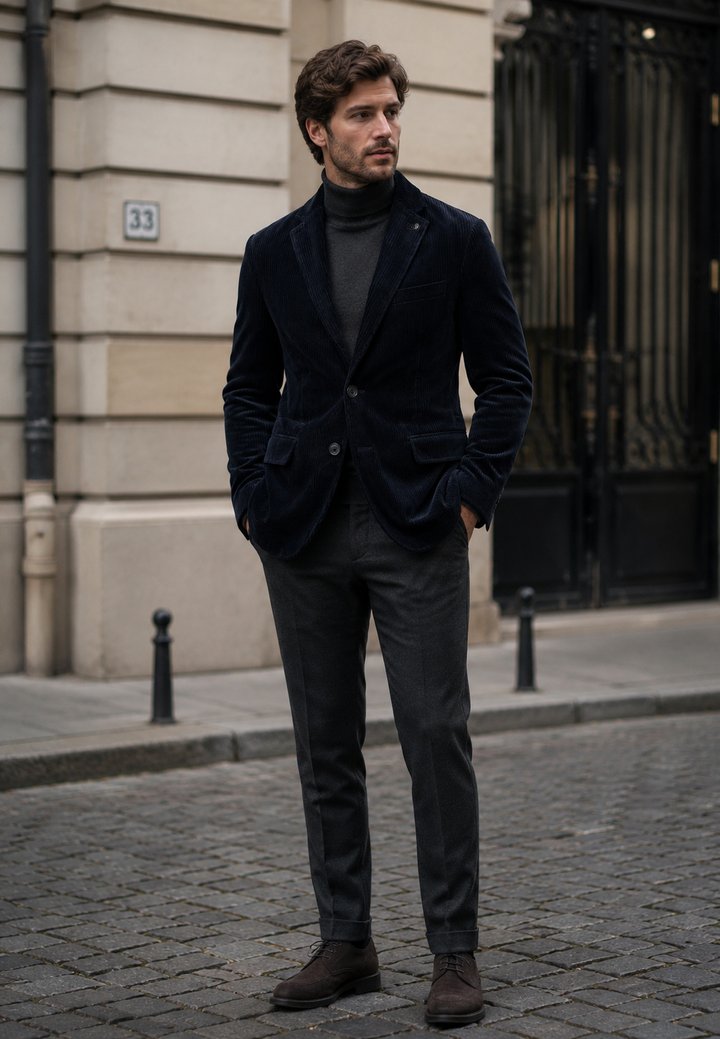 Blazer en velours côtelé avec fermeture à boutons - Emmett
