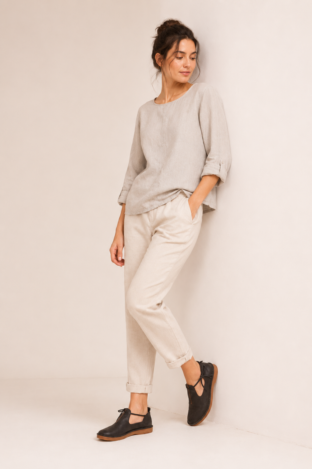 Chaussures plates décontractées pour femme avec nœud réglable - Fenja