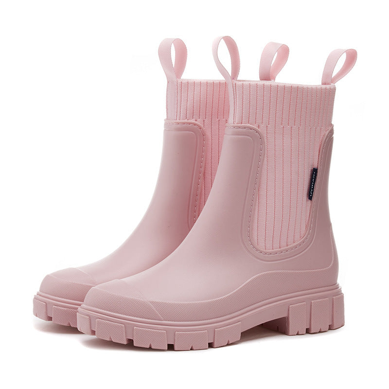 Bottes de pluie imperméables pour femmes avec semelles surélevées fonctionnelles - Elske