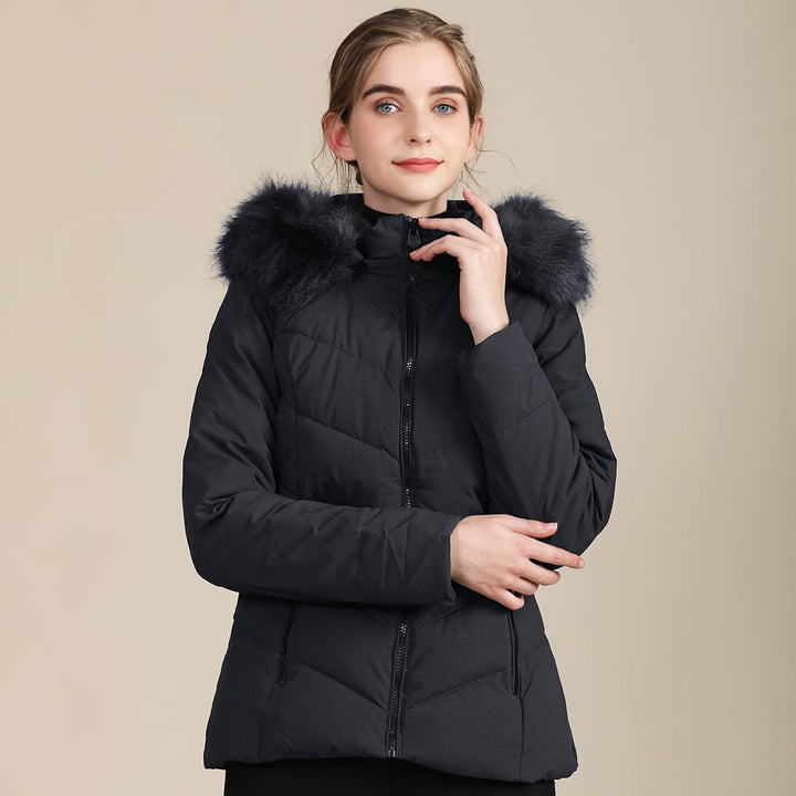 Veste à capuche en polaire matelassée pour femme - Nerise