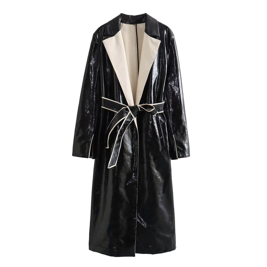 Manteau effet fourrure ceinturé pour femme - Liranne