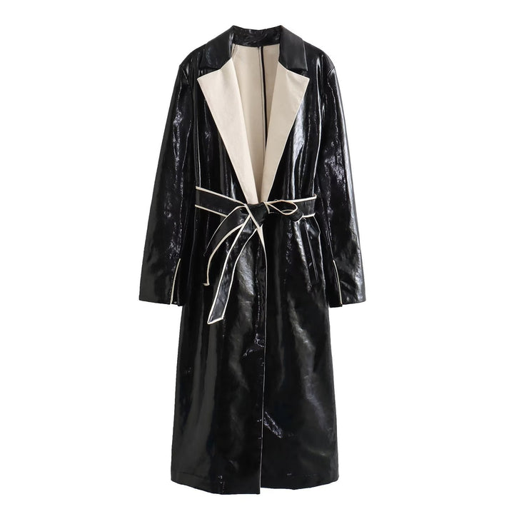 Manteau effet fourrure ceinturé pour femme - Liranne