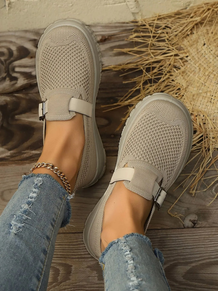 Mocassins respirants pour femmes avec boucle latérale et semelle souple - Élise
