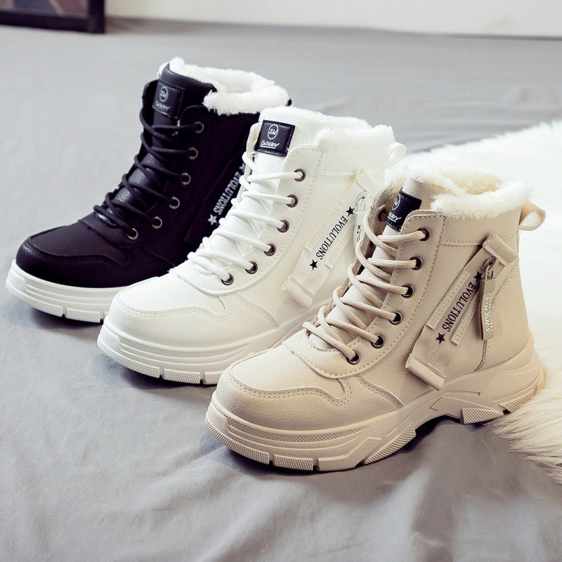 Bottes à lacets à effet thermique pour femme - Maïelle