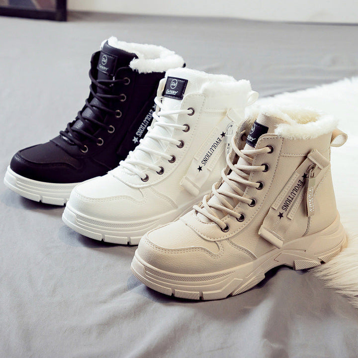 Bottes à lacets à effet thermique pour femme - Maïelle