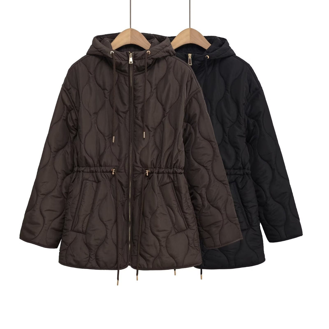 Manteau matelassé pour femmes avec fermeture fonctionnelle sur le devant - Bonny