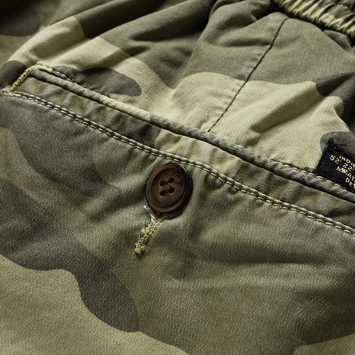 Short cargo camouflage avec poches latérales pour hommes - Carson