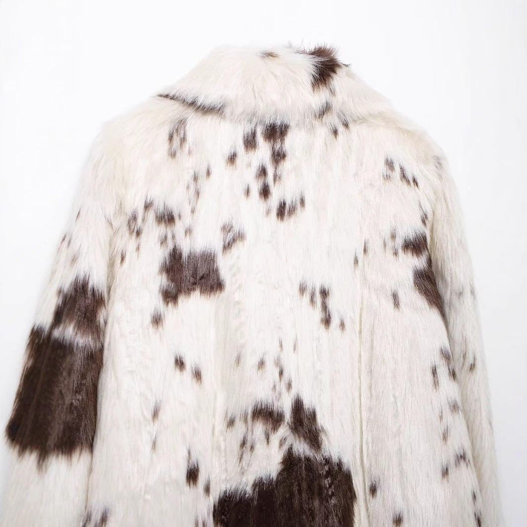 Manteau long pour femme avec effet de texture imprimé - Ilany