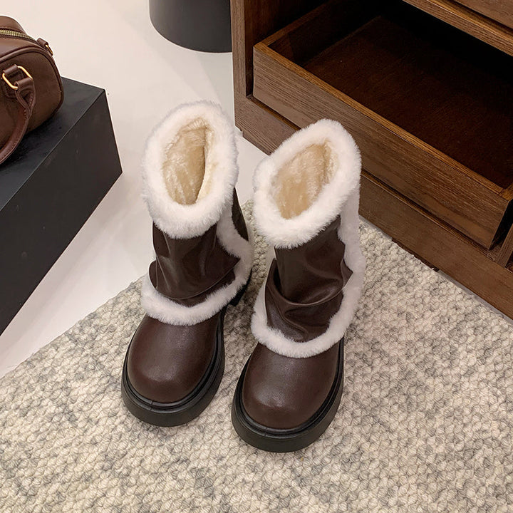 Bottes d'hiver pour femmes avec doublure souple - Elsbethr