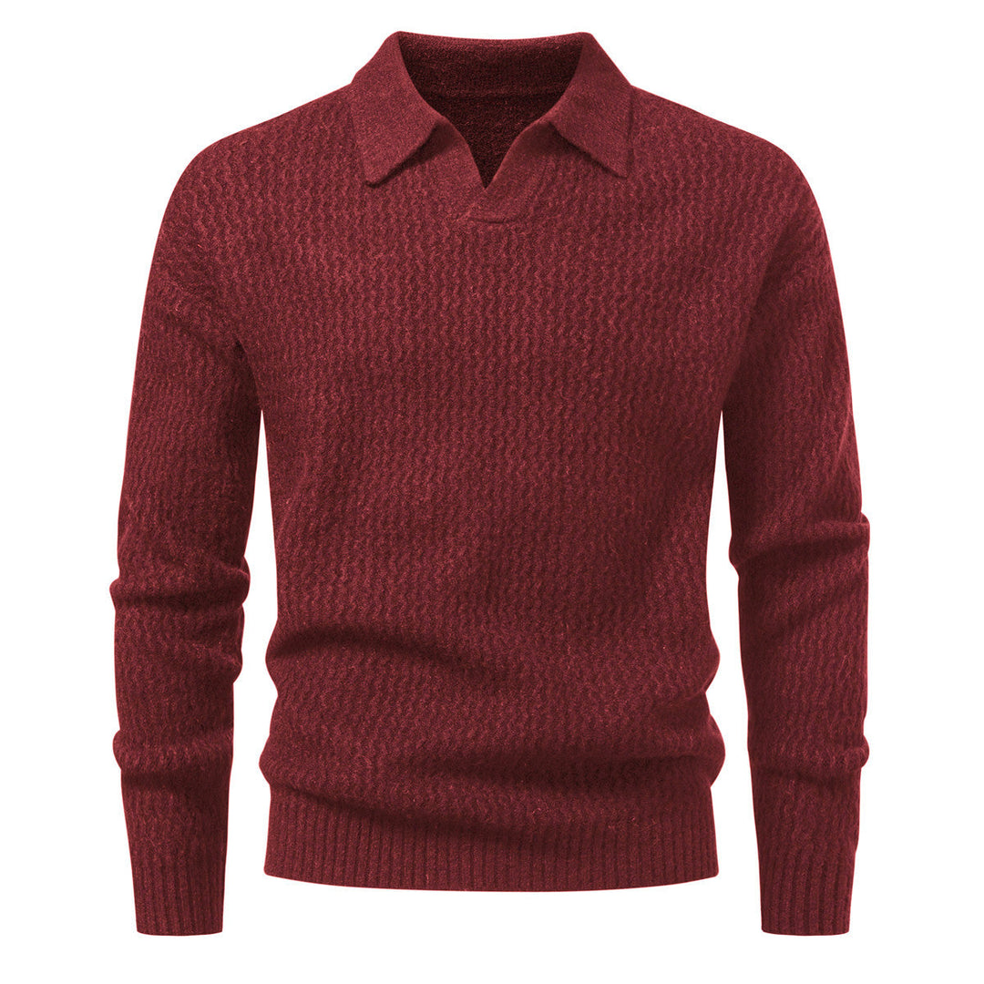 Pull homme en maille jacquard à col roulé - Raptor