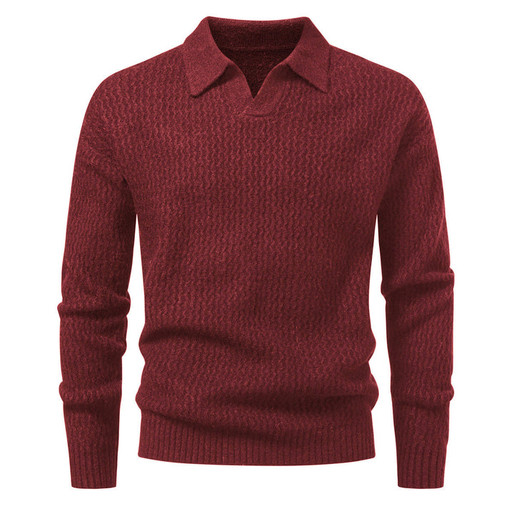 Pull homme en maille jacquard à col roulé - Raptor