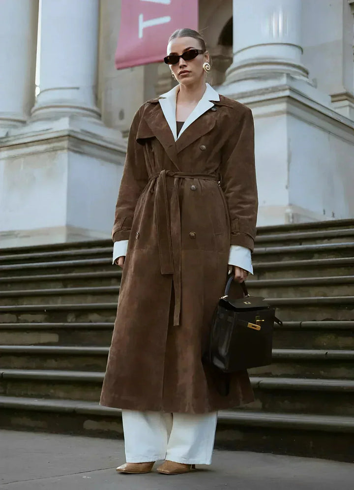 Trench effet daim pour femme - Isola