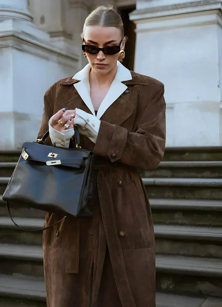 Trench effet daim pour femme - Isola