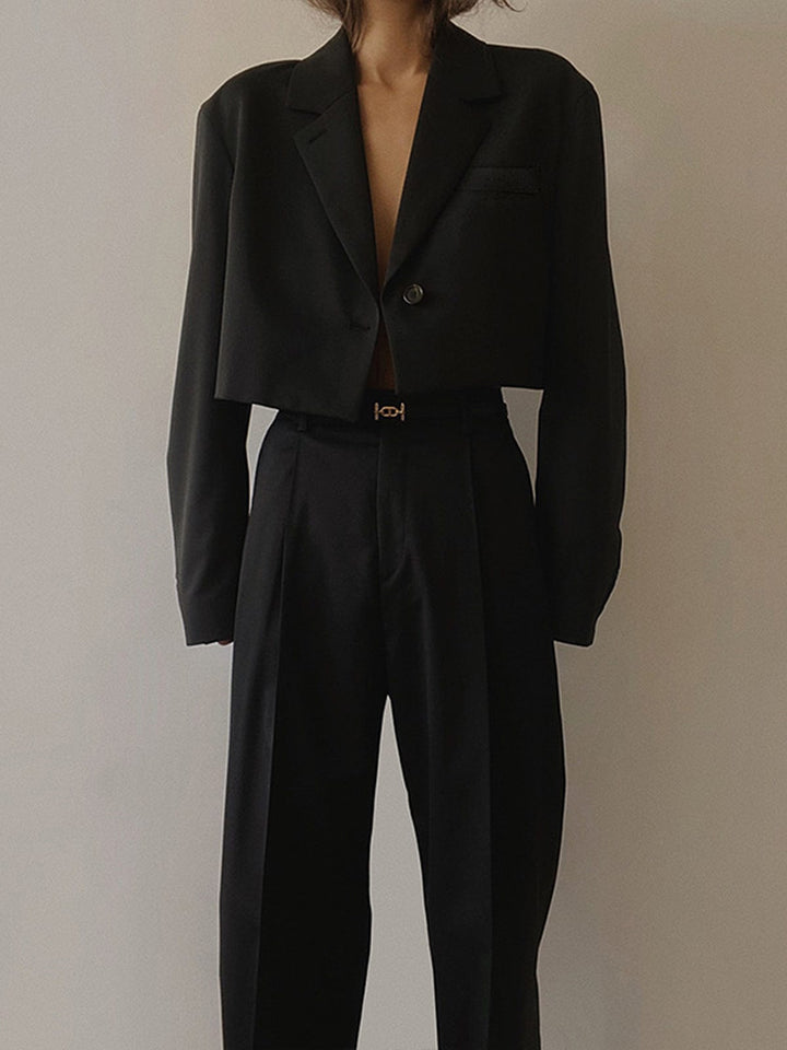 Blazer court pour femme, coupe tailleur - Selina