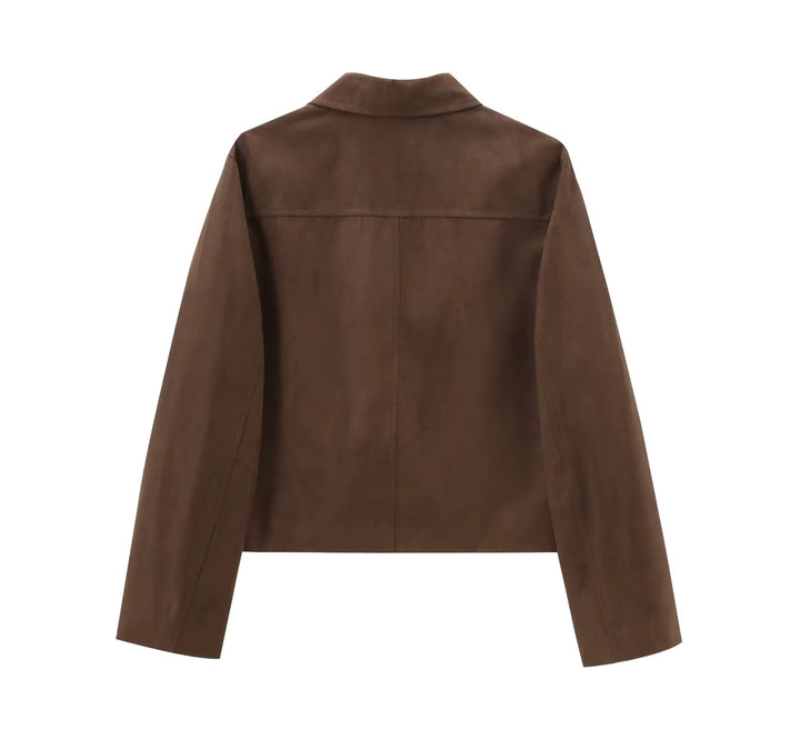 Blazer effet daim pour femme avec boutons - Sarah