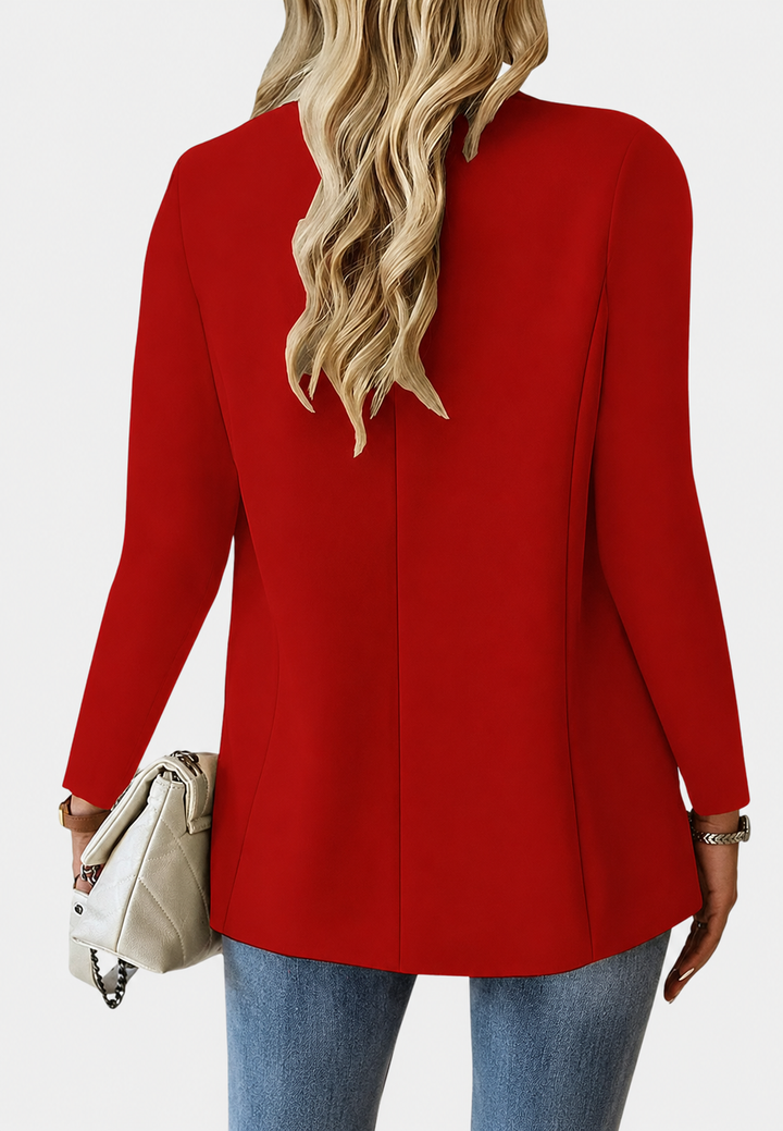 Blazer femme à un bouton, revers crantés et poches - Klara