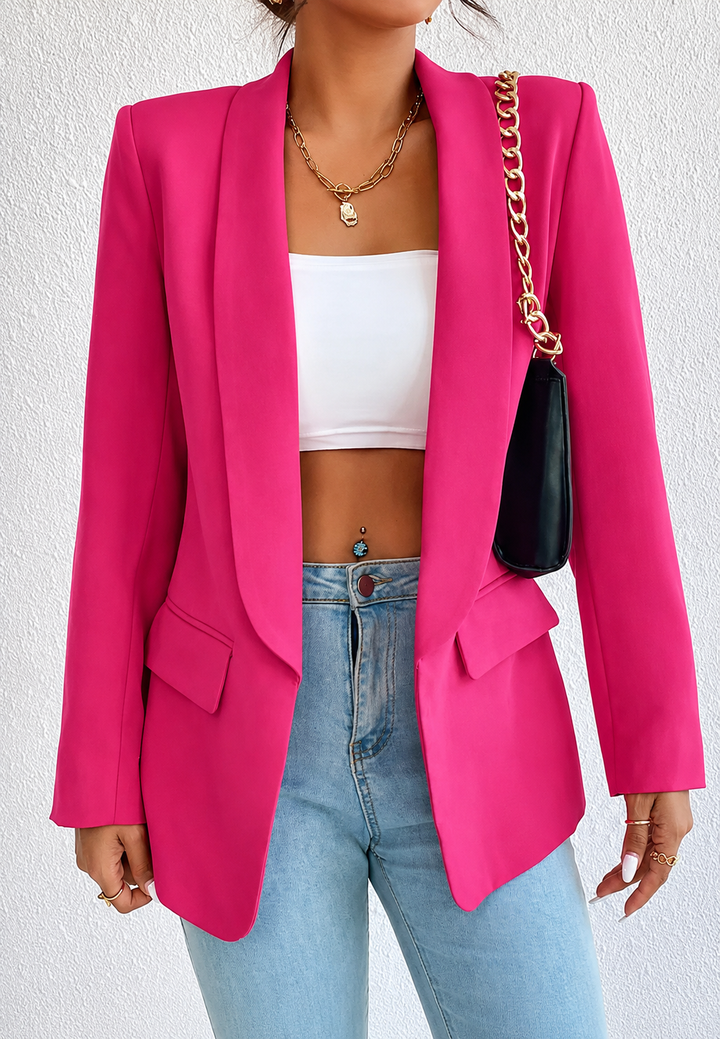 Blazer femme coupe droite, revers et poches - Nora