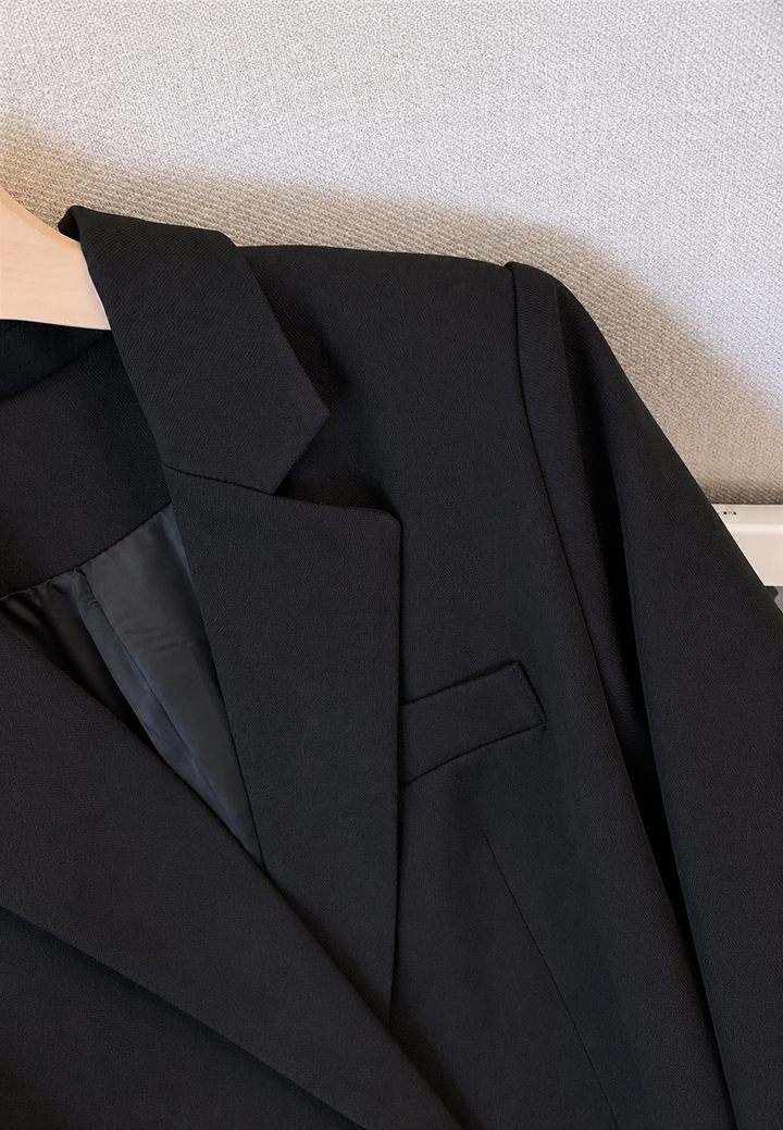 Blazer femme à double boutonnage, revers et boutons métalliques - Britta