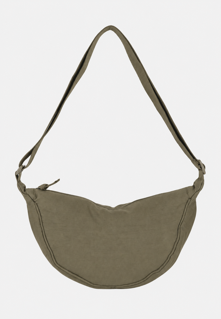 Sac à bandoulière pour femme en nylon, en forme de demi-lune, avec bandoulière réglable - Apolline