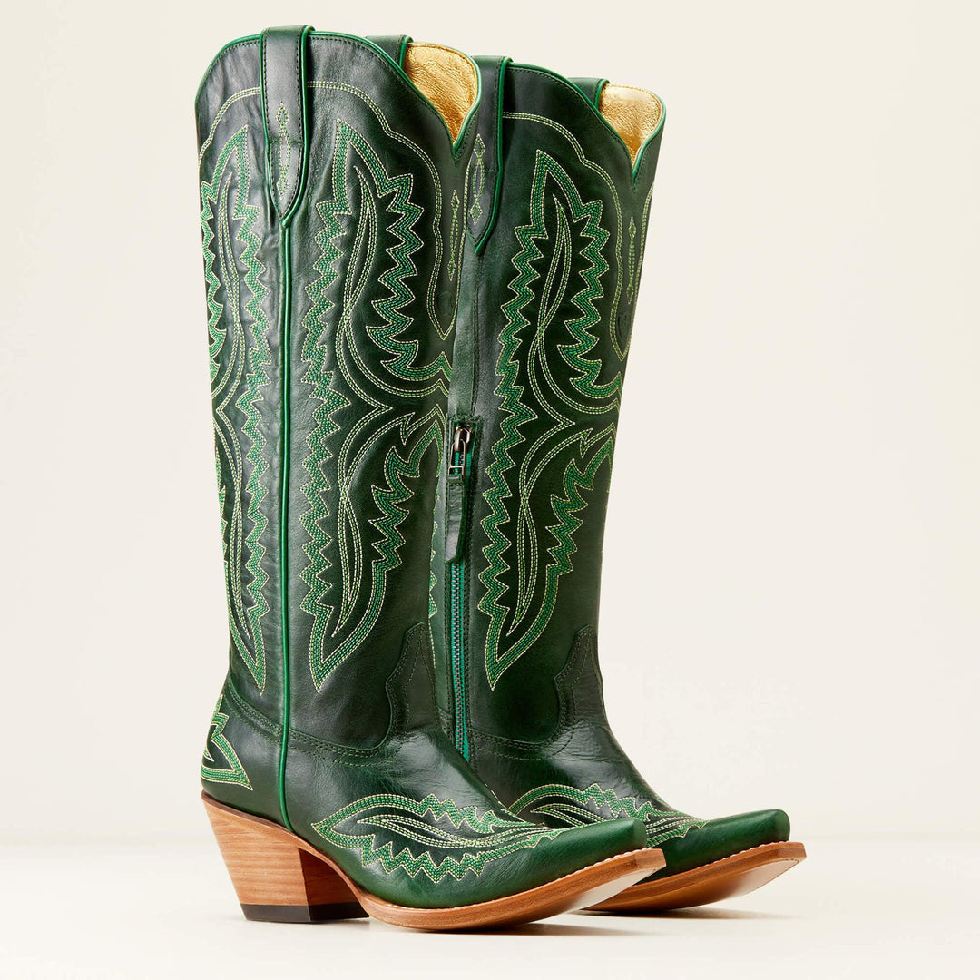 Bottes de cow-boy pour femme à tige haute, brodées - Annelie