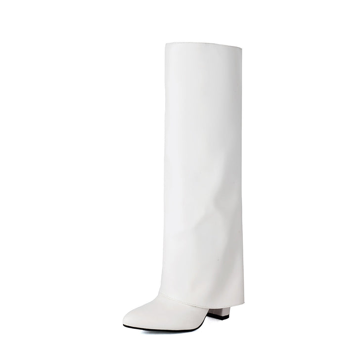 Bottes hautes pour femme à tige large et talon bloc - Yvette