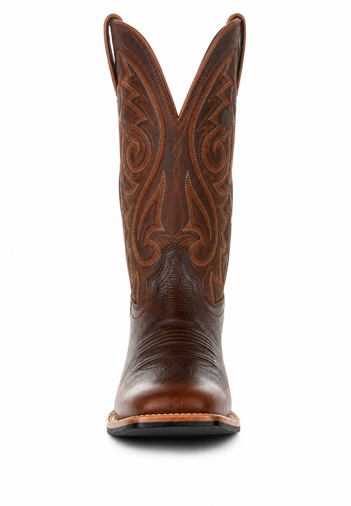 Bottes de cow-boy pour homme en cuir synthétique avec broderies - Hagen