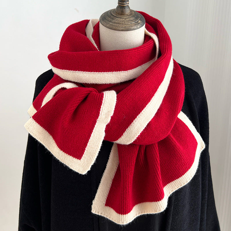 Echarpe femme, tricot doux, double tricot - Veraly