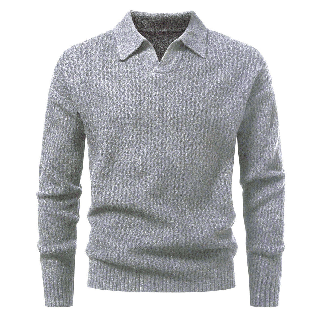 Pull homme en maille jacquard à col roulé - Raptor