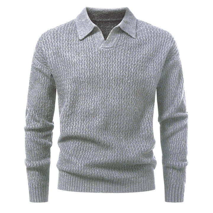 Pull homme en maille jacquard à col roulé - Raptor