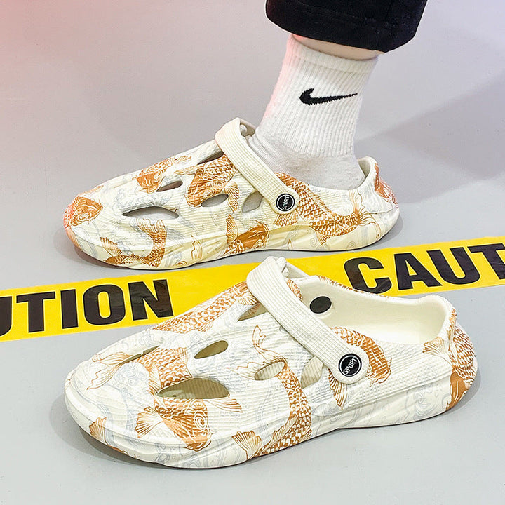 Sandales sabots à motifs pour hommes avec bride - Lex