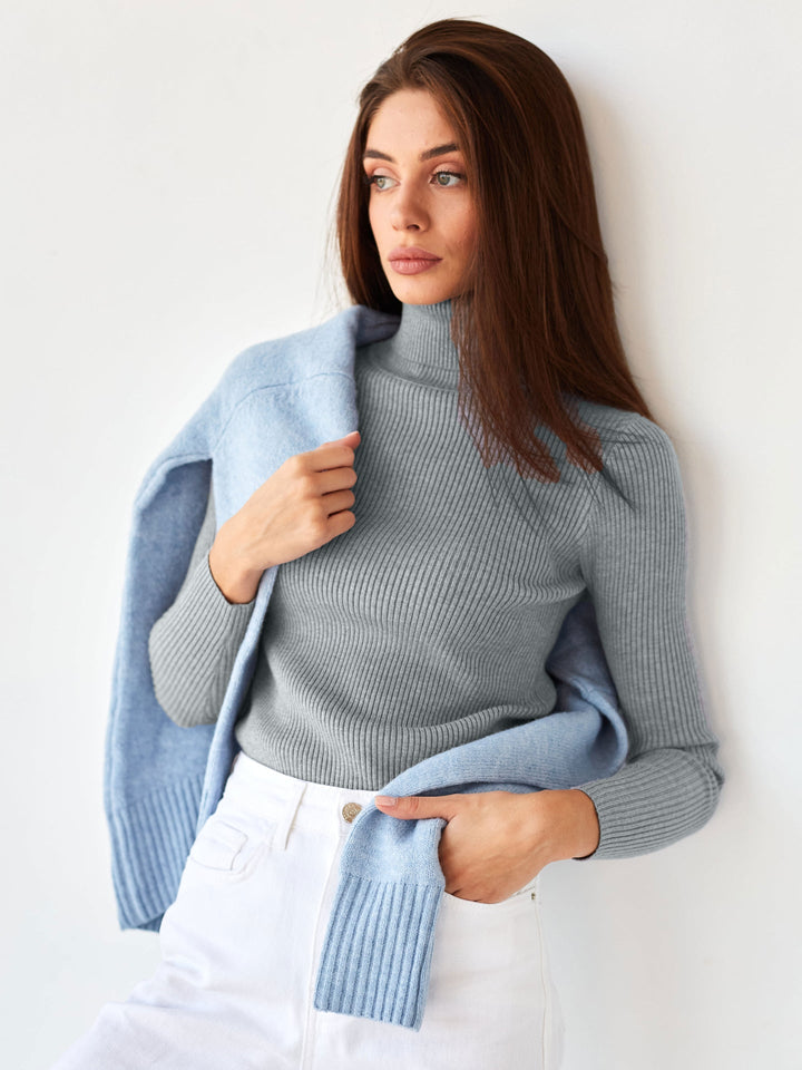Pull à col roulé à manches longues pour femme - Inga