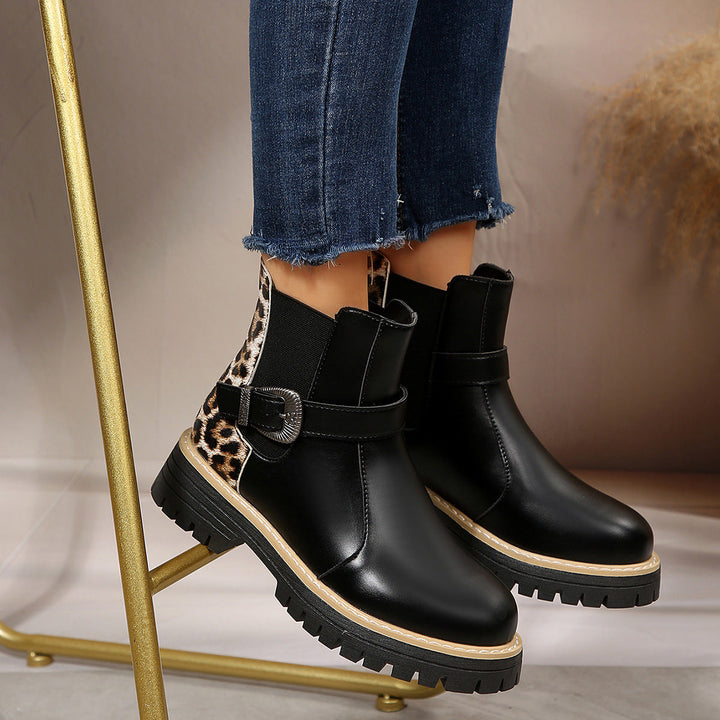 Bottines léopard pour femmes - Elviora