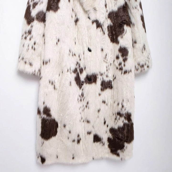 Manteau long pour femme avec effet de texture imprimé - Ilany