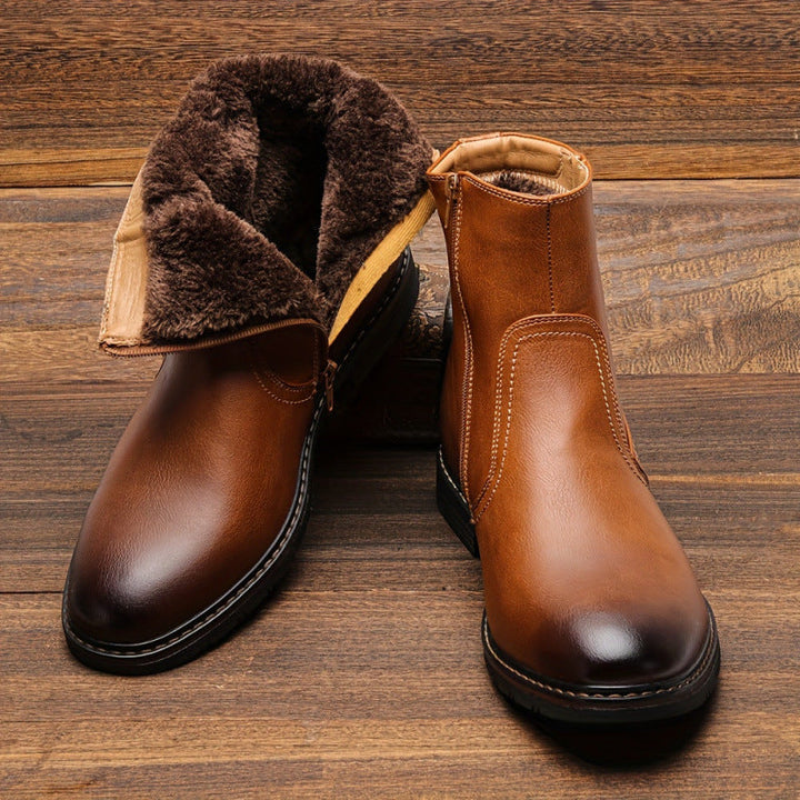 Bottines effet cuir lisse pour hommes - Renwick