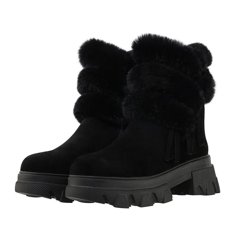 Alada - Bottes Mi-Mollet Épaisses d&