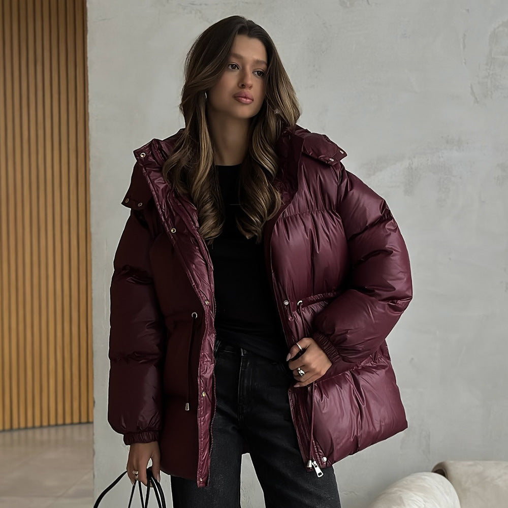 Manteau matelassé pour femme avec capuche réglable - Elissea
